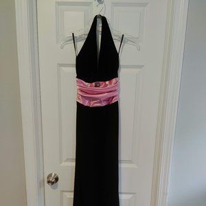 2005 Jessica McClintock for Gunne Sax Velvet Halter Dress